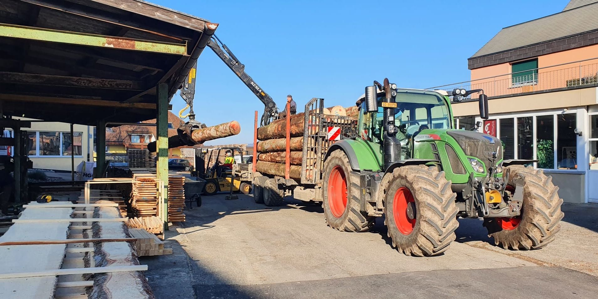 Transport zum Vollgatter in Hallwil.